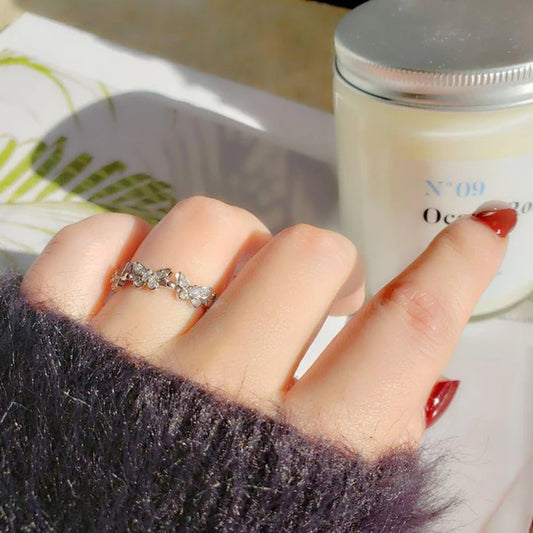 Posh Glimmer Butterfly Style Ring