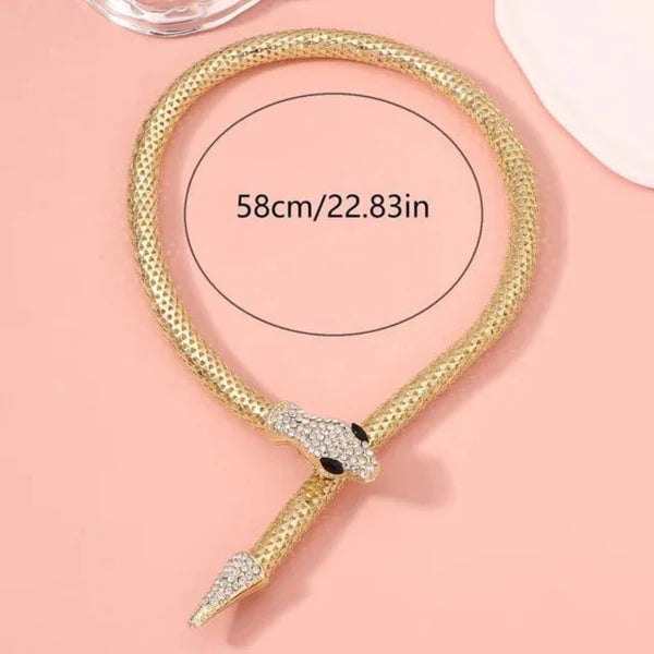 Posh Glimmer Snake Necklace