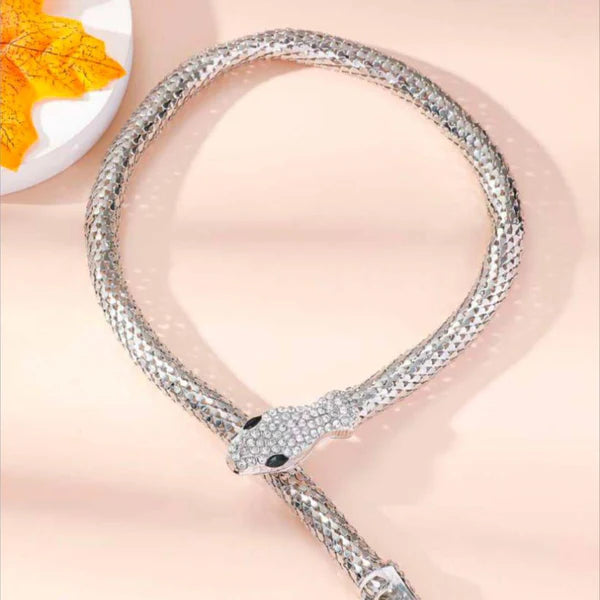 Posh Glimmer Snake Necklace