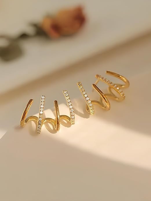 Posh Glimmer Bling Blogger Stud Earrings