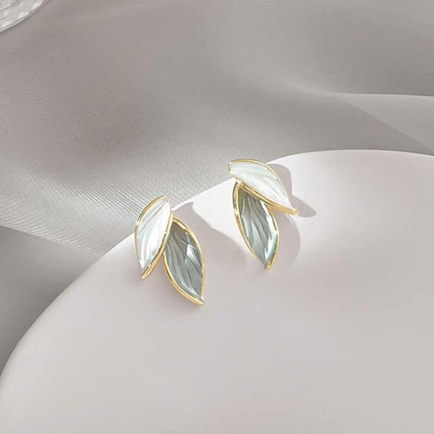 Posh Glimmer Elegant Leaf Earrings