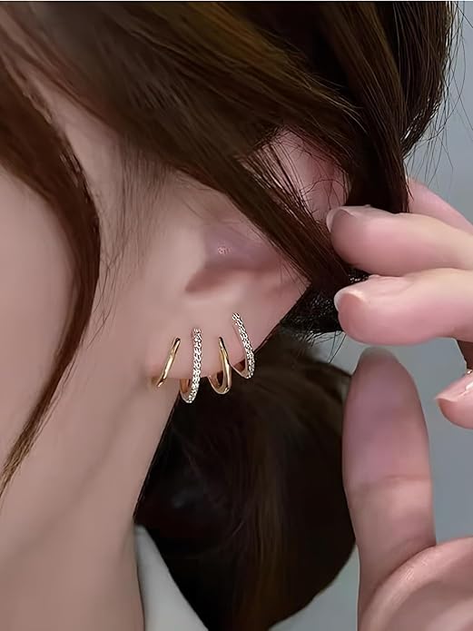 Posh Glimmer Bling Blogger Stud Earrings
