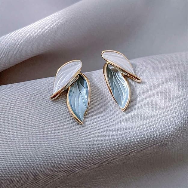 Posh Glimmer Elegant Leaf Earrings