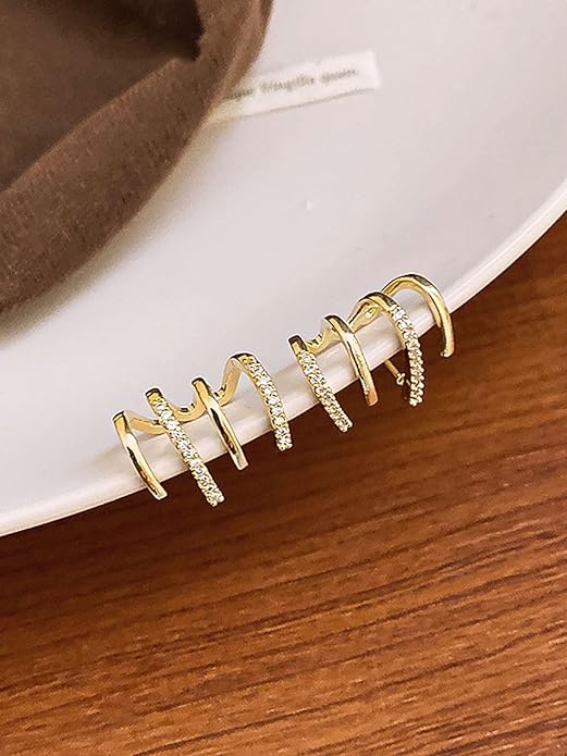 Posh Glimmer Bling Blogger Stud Earrings