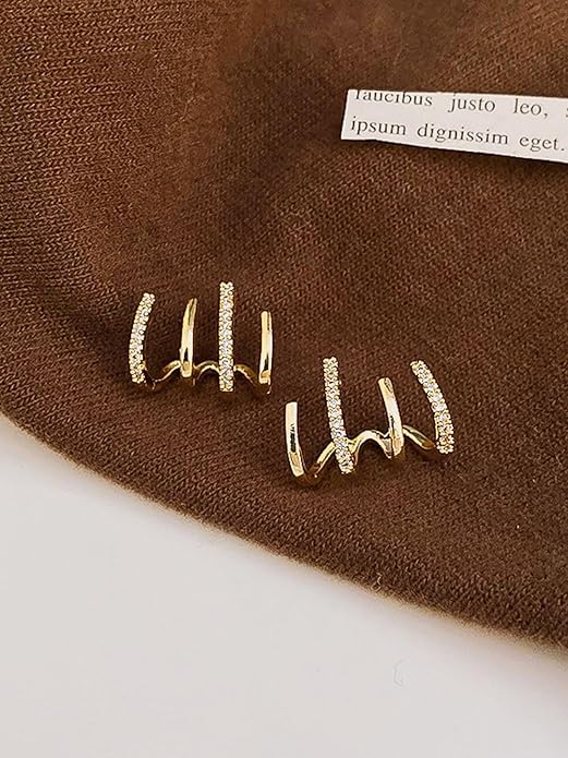 Posh Glimmer Bling Blogger Stud Earrings