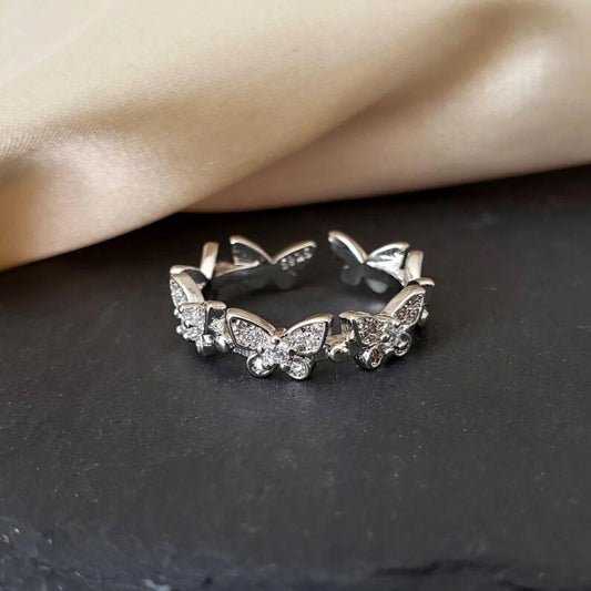 Posh Glimmer Butterfly Style Ring