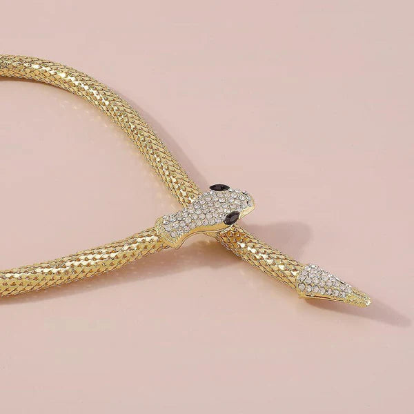 Posh Glimmer Snake Necklace